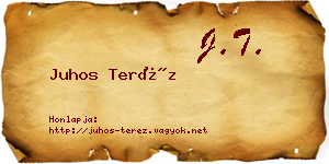 Juhos Teréz névjegykártya